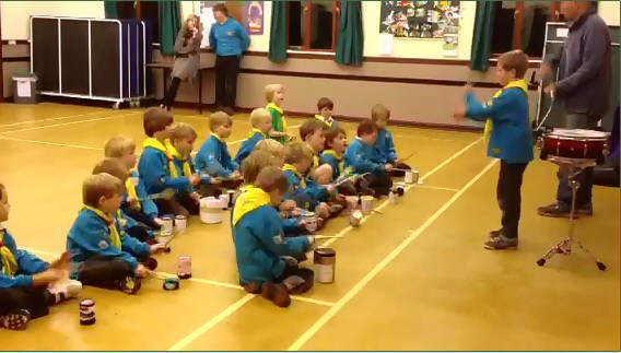 Beavers drumming